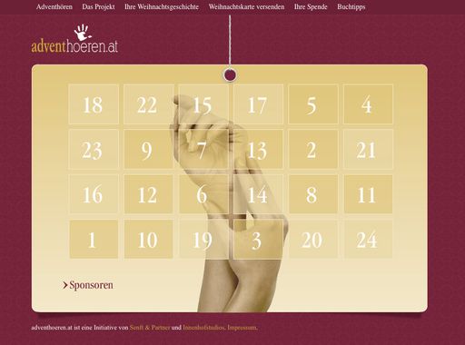 Vorschau Bild von Der Advent ist die Zeit des Geschichtenerzählens. Aber rund 10.000 Österreicher und Österreicherinnen können sie nicht hören, denn sie sind gehörlos. Darauf macht die Aktion ADVENTHÖREN in den Tagen vor Weihnachten aufmerksam.