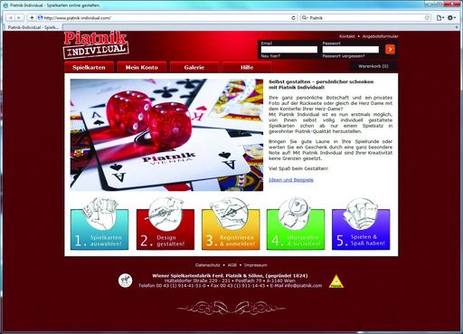 Vorschau Bild von Individualität ist Trumpf, mit PIATNIK INDIVIDUAL lassen sich einzigartige Geschenke gestalten die Spielspaß mit persönliche Erinnerungen verknüpfen. Einfach am Online-Designer die eigenen Karten gestalten und bestellen.