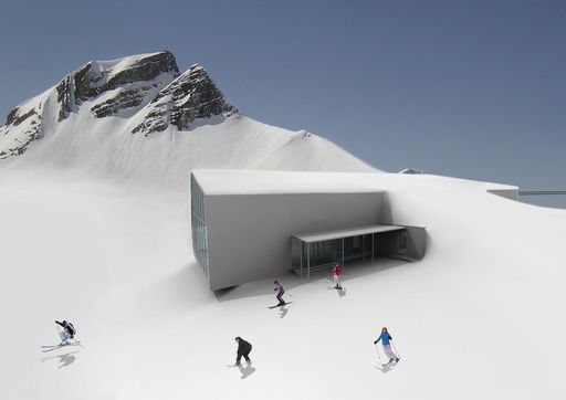 Schon hängen die 8-er Gondeln am Seil der neuen, auch architektonisch sehenswerten Gipfelbahn von Mellau nach Damüls. Das größte Skigebiet im Bregenzerwald geht demnächst in Betrieb.