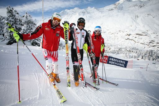ÖSV-Asse Manfred Pranger, Reinfried Herbst und Wolfgang Hörl freuen sich, dass die Skiregion Obergurgl-Hochgurgl für zwei FIS-Slaloms einspringt.
