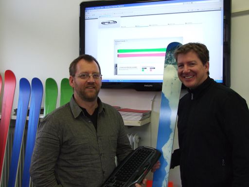  Der Skicreator und seine Protagonisten: Rainer Nachbaur (Differences) und Scott Mellin (Factory Design Lab)