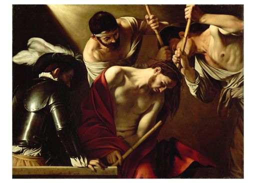 Michelangelo Merisi da Caravaggio (1571-1610), Dornenkrönung, um 1602/05. Wien, KHM.