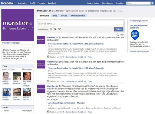 Screenshot MonsterAT auf Facebook