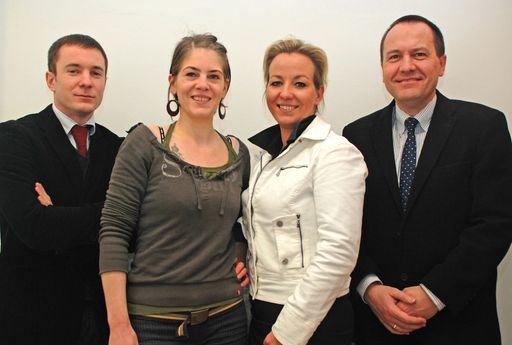 v.l.n.r.: Sebastian Baryli, Clara Landler, Viktoria Ilic, Michael Zsolnai