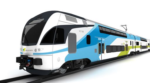 Von außen sind die Westbahn-Züge an der unverwechselbaren, hellen und freundlichen Gestaltung in den Farben Weiss, Hellblau sowie Gelbgrün zu erkennen.