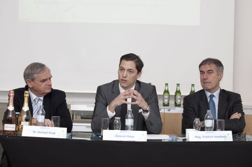 V.l.n.r: Dr. Michael Knap, Dominik Hojas, Mag. Friedrich Mostböck