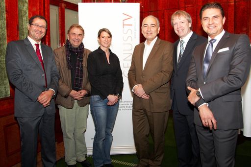 http://pressefotos.at/m.php?g=1&u=43&dir=201002&e=20100205_g&a=event
V.l.n.r. Oliver Prenn (Internet Invest), Hannes Naderhirn (future Production&Promotion), Beatrice Hirnschrodt (future Production&Promotion), Germanos Athanasiadis (Verleger, KGV Marketing und VerlagsgmbH), Willy Lehmann (Herausgeber Genuss TV, Willy Lehmann Markenagentur) und Direktor Ing. Reinhard Deiring (Casino Wien)