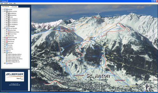  Neue 3-D Bilder zeigen das St. Antoner Skigebiet aus jeder gewünschten Perspektive.