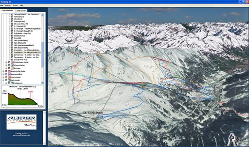 Vorschau Bild von Neue 3-D Bilder zeigen das St. Antoner Skigebiet aus jeder gewünschten Perspektive.