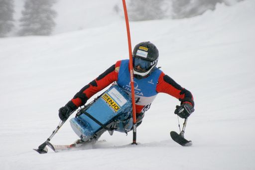 Slalom Querschnittsgelähmte - Österreichische Staatsmeisterschaften der Körper- und Sehbehinderten in Kirchberg und Kitzbühel.