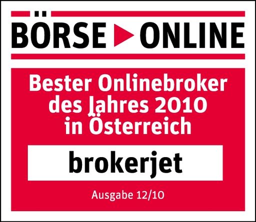 brokerjet - der Online-Broker der Erste Bank Gruppe - setzte sich bei der vom Anlegermagazin Börse Online durchgeführten Kundenumfrage als bester Online-Broker gegen die österreichische Konkurrenz durch.