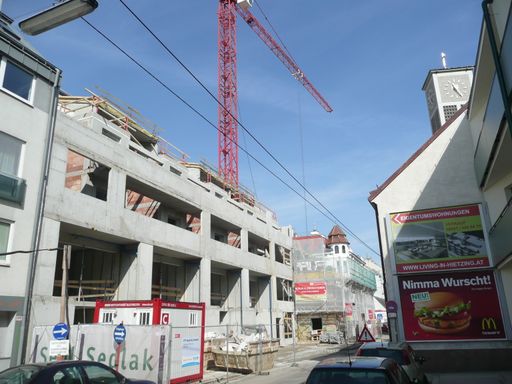 Auf der Baustelle des Neubaus in 1130 Wien, St.Veitgasse 39-43