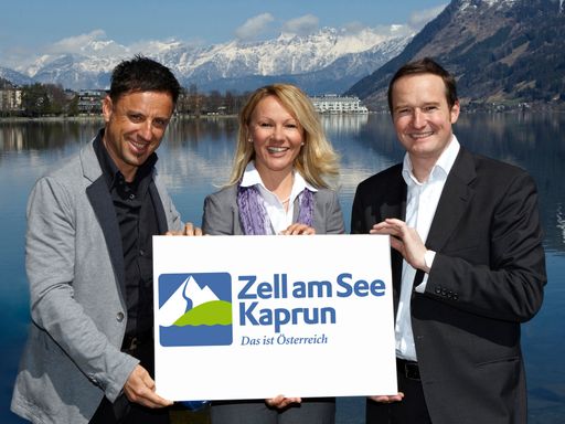 Der neue Kopf von Zell am See-Kaprun: Geschäftsführerin Mag. Renate Ecker mit Mag. Georg Segl (Tourismusverbandsobmann Zell am See) und Christoph Bründl (Tourismusverbandsobmann Kaprun).