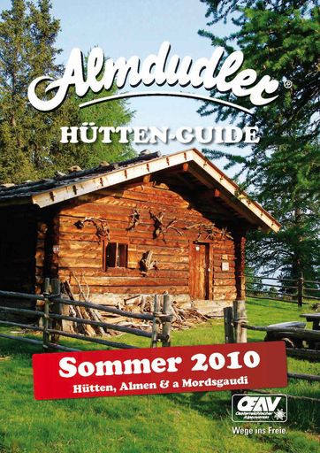 Das aktuelle Cover des Hütten Guide Sommer 2010