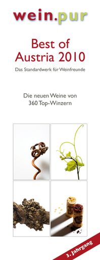 Die wein.pur-Redakteure waren wieder fleißig unterwegs und berichten im neuen 250 Seiten starken Bookazine "Best of Austria 2010" über die neuen Weine der Aufsteiger, Neueinsteiger und der renommierten Spitzenwinzer Österreichs.