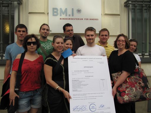 v. li. na. re: vorne: Luise Wernisch, Tina Tauß, Julia Hinterseer, Marcus Gremel, Carolin Hawranek 
hinten: Felix Götsch, Jörg Neumayer, Heinrich Himmer, Armin Schusterbauer, Kathrin Daferner