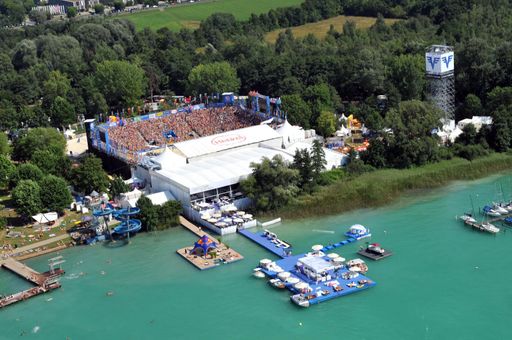  Luftaufnahme A1 Beach Volleyball Grand Slam presented by Volksbank