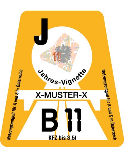 Pkw-Muster-Jahresvignette 2011