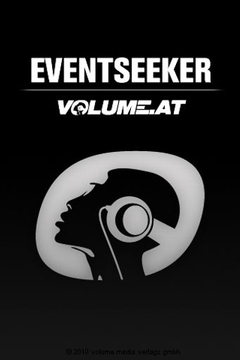 VOLUME Eventseeker - Startscreen