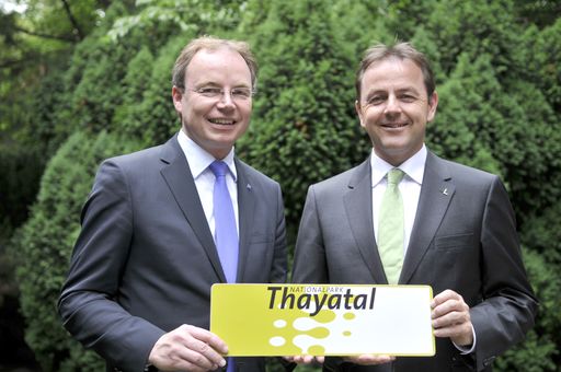 Umweltminister Niki Berlakovich gemeinsam mit Landesrat Stephan Pernkopf