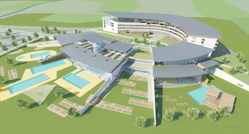  Die Arbeiten an dem mit einer Investitionssumme von knapp 90 Mio. Euro teuersten Tourismusprojekt in der jüngeren Salzburger Geschichte sind voll im Plan, sodass das neue Thermen-Resort der VAMED Vitality World pünktlich zum Winterstart eröffnet werden kann.