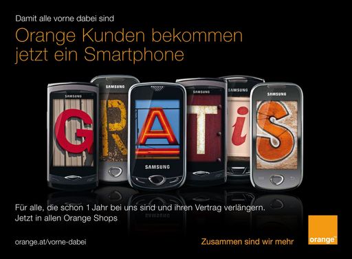Gratis Smartphones für Orange Kunden