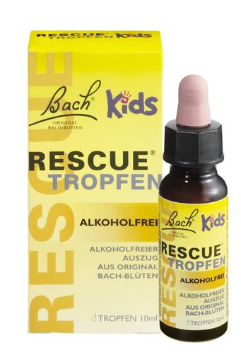 Speziell für Kinder gibt es seit kurzem auch alkoholfreie Zubereitungen: Rescue Kids Tropfen, die alkoholfreie Variante der Rescue Tropfen, sowie Rescue Pastillen und Rescue Kaugummi.