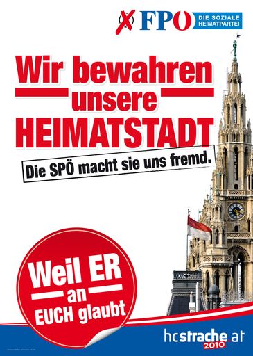 Vorschau Bild von A0-Plakat der FPÖ für die Wiener Landtagswahl 2010