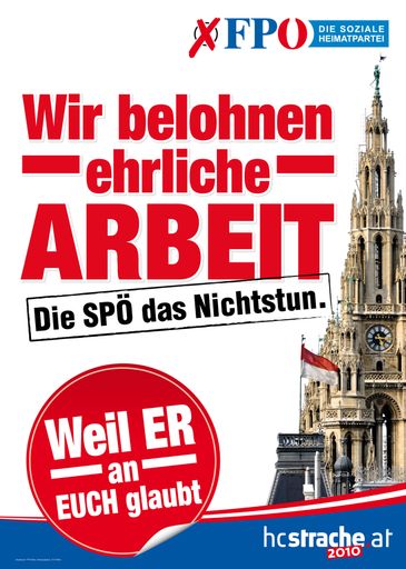 Vorschau Bild von A0-Plakat der FPÖ für die Wiener Landtagswahl 2010