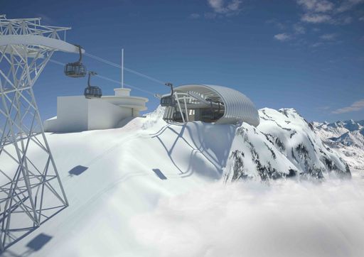 Die Gaislachkoglbahn in Sölden ist vermutlich das ehrgeizigste Seilbahnprojekt, das je in den Alpen gebaut wurde.