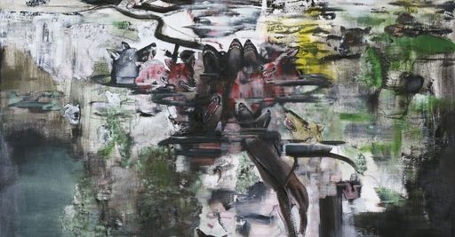 Udo Scheel: BEUTE, 2009, 280 cm x 240 cm, Öl auf Leinwand