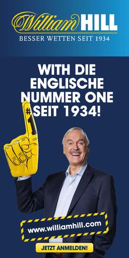 Bild aus der aktuellen William Hill Online-Werbekampagne mit John Cleese