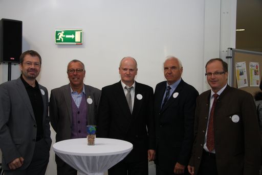 FH-Geschäftsführer DI Siegfried Spanz, Villachs Stadtrat Dr. Josef Zauchner, Studienbereichsleiter Dr. Gerald Gruber, FH-Vorstandsvorsitzender Univ-Prof. Dr. Erich Leitner, Keynotespeaker Univ.-Prof. Dr. Josef Strobl