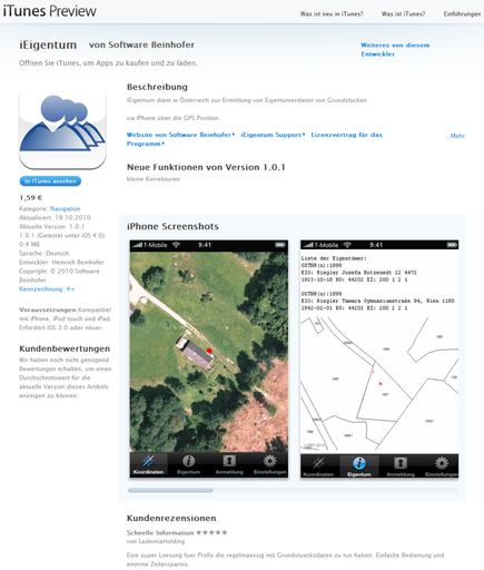 Vorschau Bild von iTunes