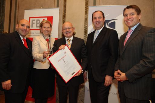 Vorschau Bild von David Ungar-Klein, Initiator von Future Business Austria; KR Brigitte Jank, Präsidentin der Wirtschaftskammer Wien;
Dr. Alfred Stratil, Bereichsleiter für Telekom und Post im BMVIT; Dipl.-Ing. Josef Pröll, Vizekanzler und Finanzminister; Mag. Markus Beyrer, Generalsekretär der Industriellenvereinigung
