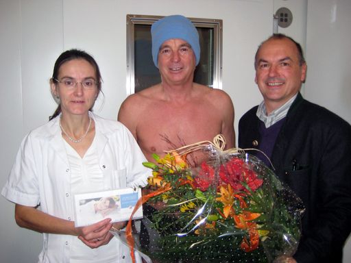  (v.l.n.r.): Dr. Maria Holzmann (ärztliche Leiterin), Rene Beaudin, Thomas Fröhlich (Geschäftsführer).