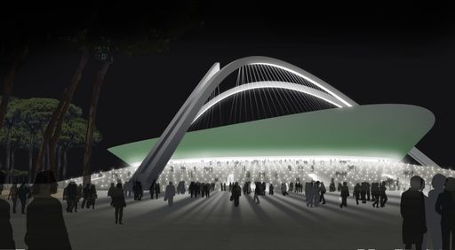 Visualisierung des PORR-Stadions in Tripolis