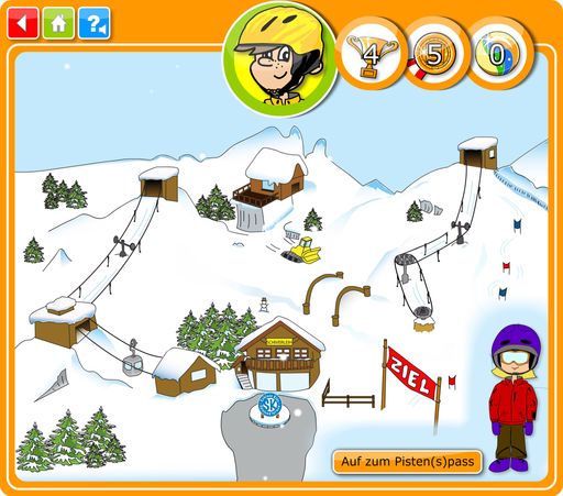  Mit dem Wintersport-Trainer können Kinder zuhause gefahrenlos üben.
