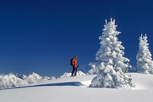 Schneeschuhwandern in unberührter Natur