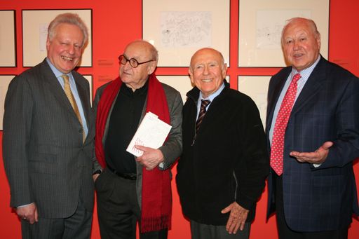 v.l.n.r.: Johannes Kunz, Gustav Peichl, Gerd Bacher, Karl Blecha