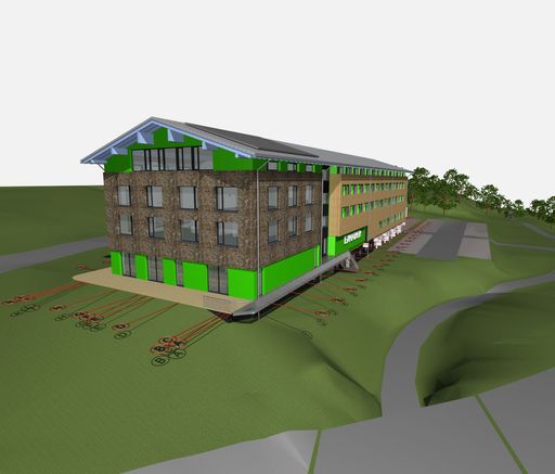 Das Modell des Explorer Hotels im Montafon.