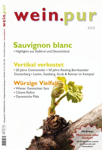wein.pur hat für die neue März-Ausgabe Sauvignon Blanc aus Südtirol und Deutschland getestet, gereifte Rieslinge vom legendären Bernkasteler Doctorberg an der Mosel sowie rund 300 Zweigelt und St. Laurent verkostet.