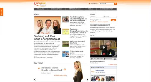 Screenshot Energieleben.at neu