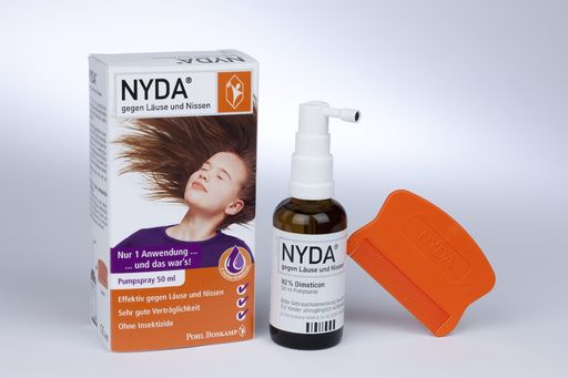  Das Kopflausmittel NYDA(R) auf Dimeticon-Basis wirkt physikalisch. Die Kopfläuse - und auch deren Eier - werden zuverlässig erstickt. Resistenzentwicklungen sind nicht zu erwarten.
