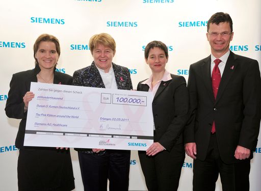 Spende über 100.000 Euro an die Susan G. Komen Brustkrebs-Organisation für die Heilung von Brustkrebs