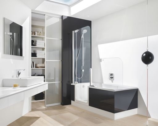 Artweger TWINLINE 2_anthrazit: Die einzigartige Dusch- und Badewannenkombination TWINLINE 2 von Artweger: ausgezeichnet mit dem Golden iF product design award 2011
