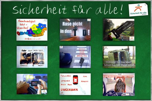 Bundeslandsieger "Sicherheit für alle 2010/11" v.l.n.r.: Burgenland, Kärnten, Niederösterreich, Oberösterreich, Salzburg, Steiermark, Tirol, Vorarlberg, Wien