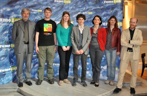  v.l.n.r.:  Franz Stelzer (Vize-Rektor TU Graz), Christian-Georg Schregel, Elisabeth Martinelli, Markus Guldenschuh, Annemarie Happe (APA), Bettina Ruttensteiner-Poller (RFTE), Stefan Bernhardt (FWF)