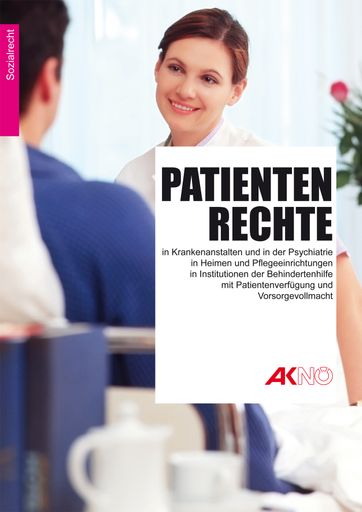 Cover der neuen AKNÖ-Broschüre Patientenrechte