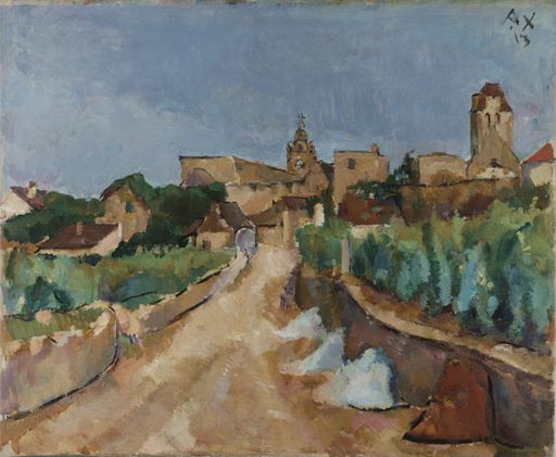 Anton Faistauer (St. Martin/Lofer 1887 - 1930 Wien),
Straße nach Dürnstein, 1913 / Street towards Dürnstein, 1913, Öl auf Leinwand / Oil on canvas,Inv. Nr. 363